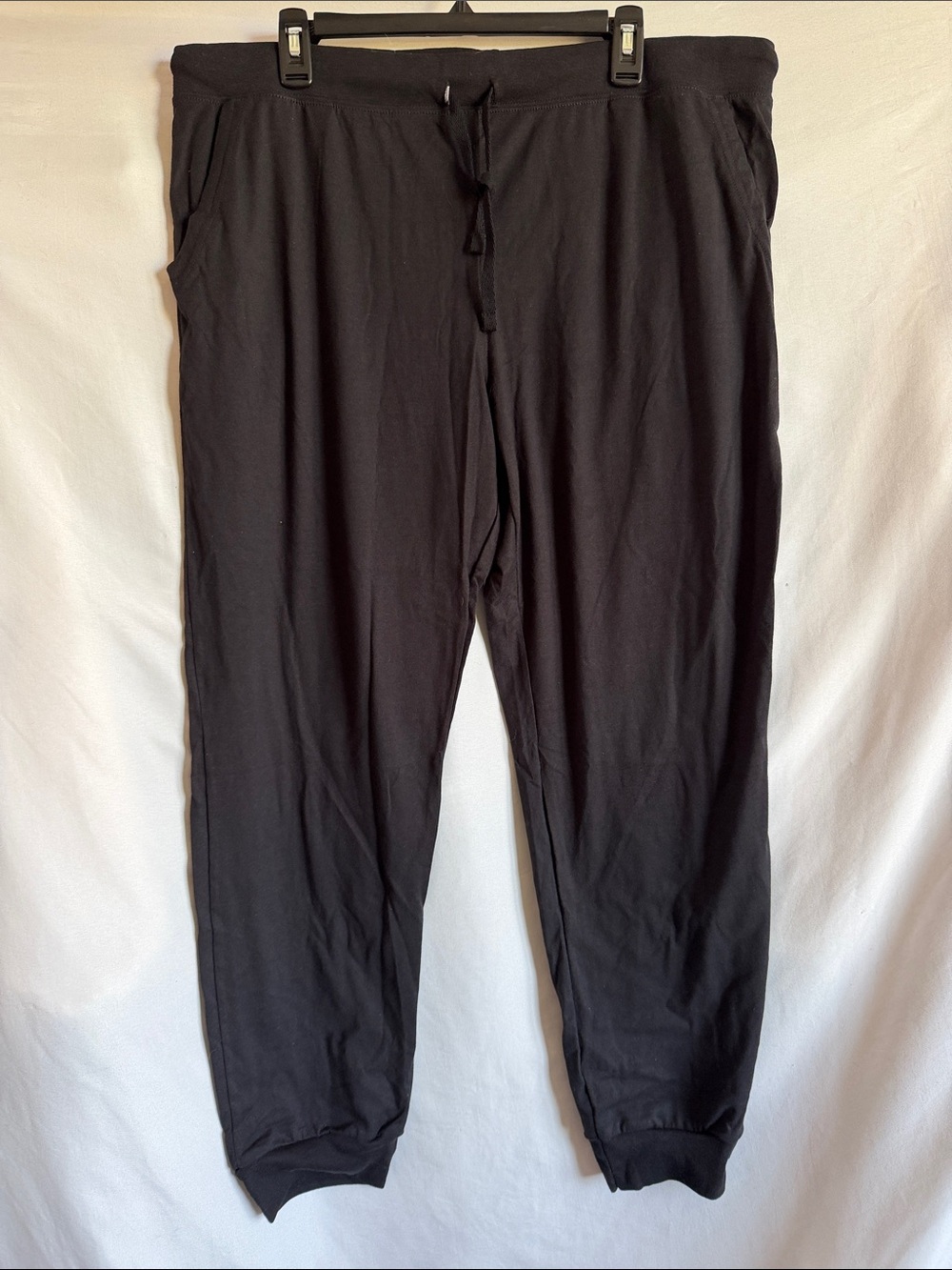 Hanes Black Women's Jogger Sweatpants with Drawstring